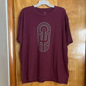 Men's Burgundy Graphic T-Shirt